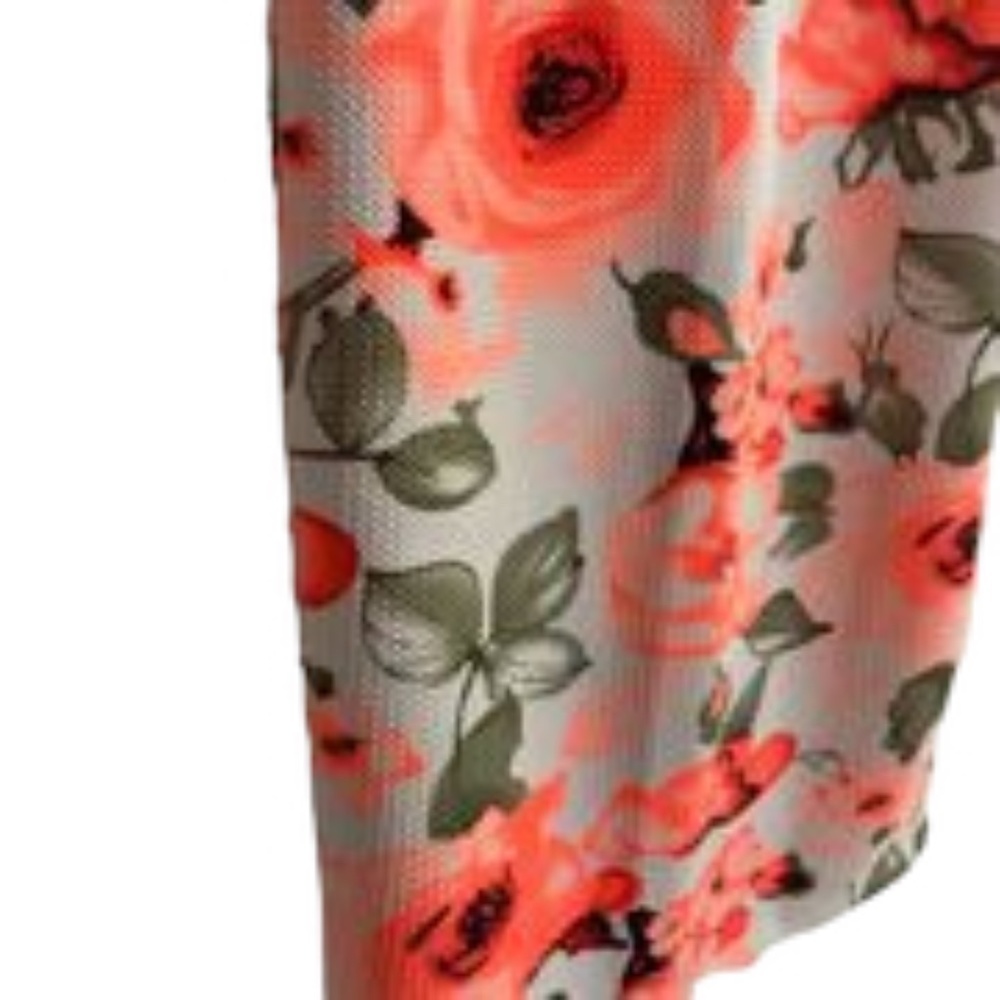 🌺UK2LA Orange Fluo Flowers Small extendable Dress 🌺 - Picture 4 of 8